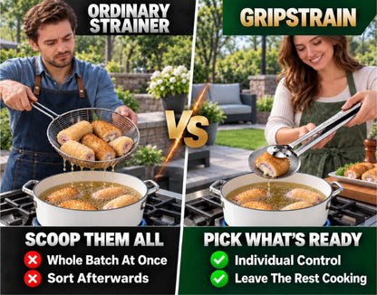 HomeCleanGoods™ GripStrain 2-in-1 Kitchen Strainer Tong