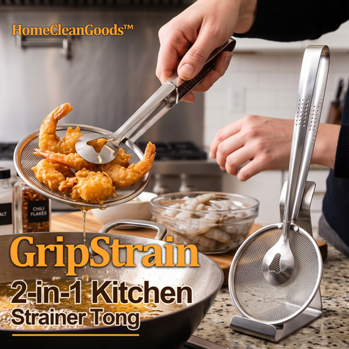 HomeCleanGoods™ GripStrain 2-in-1 Kitchen Strainer Tong