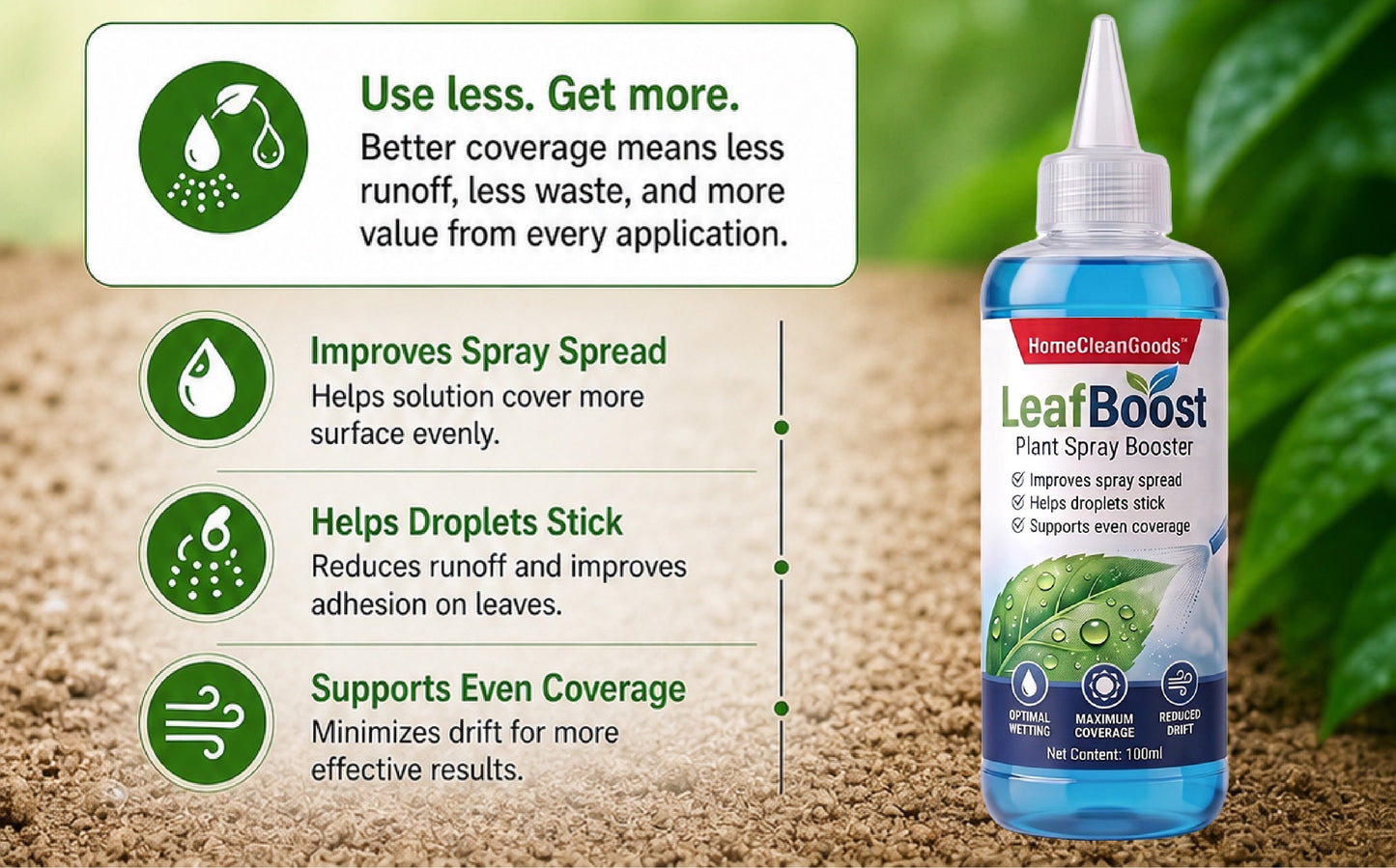 HomeCleanGoods™ LeafBoost Plant Spray Booster