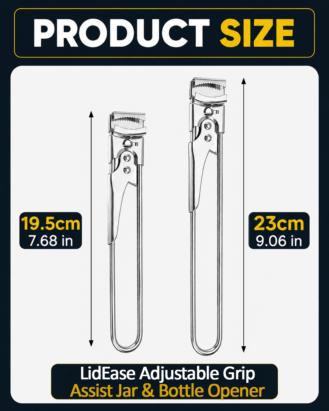 HomeCleanGoods™ LidEase Adjustable Grip-Assist Jar & Bottle Opener