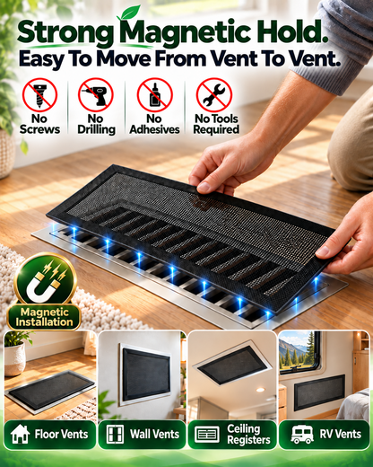 HomeCleanGoods™ MagnaVent Washable Dust & Debris Mesh Guard