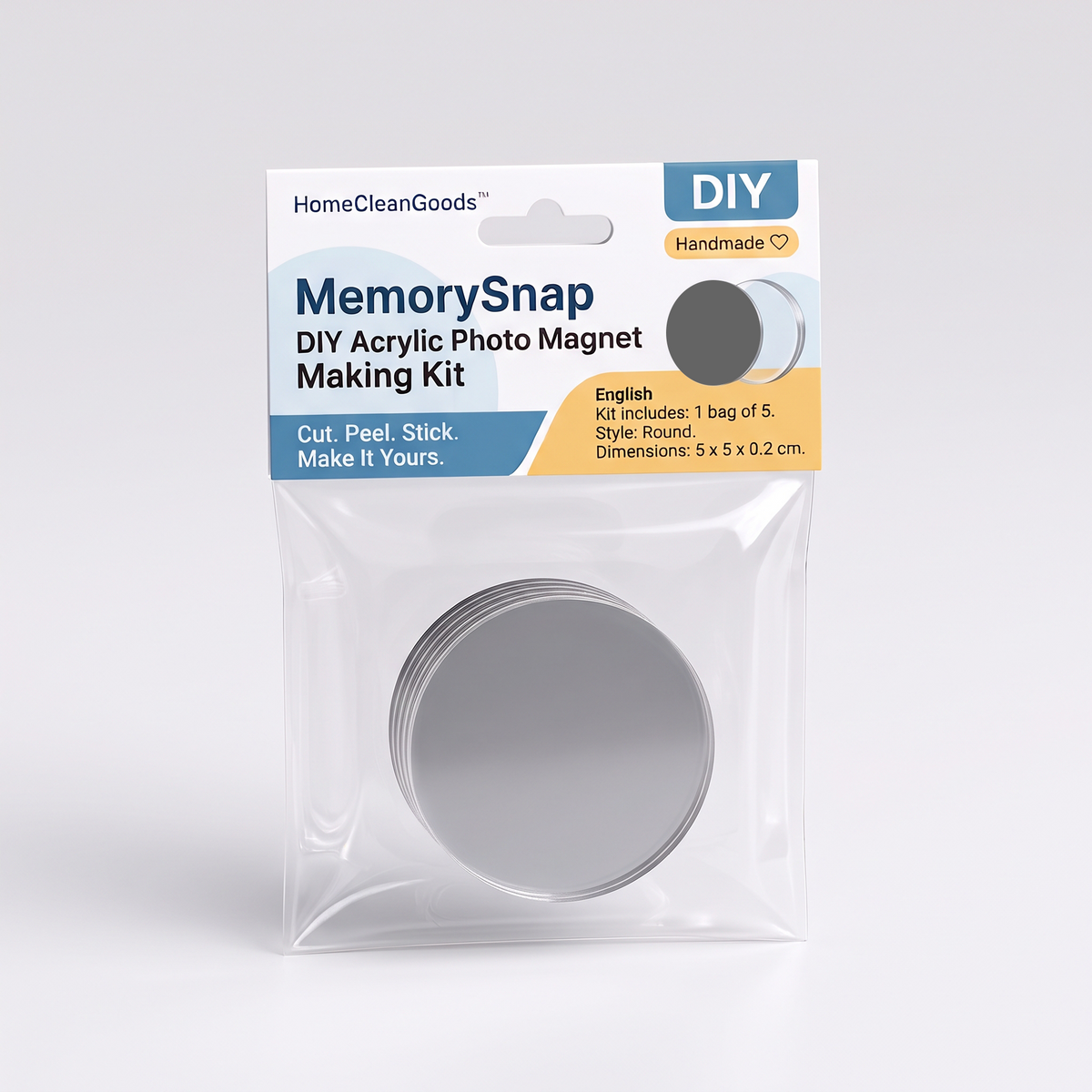 HomeCleanGoods™ MemorySnap DIY Acrylic Photo Magnet Making Kit