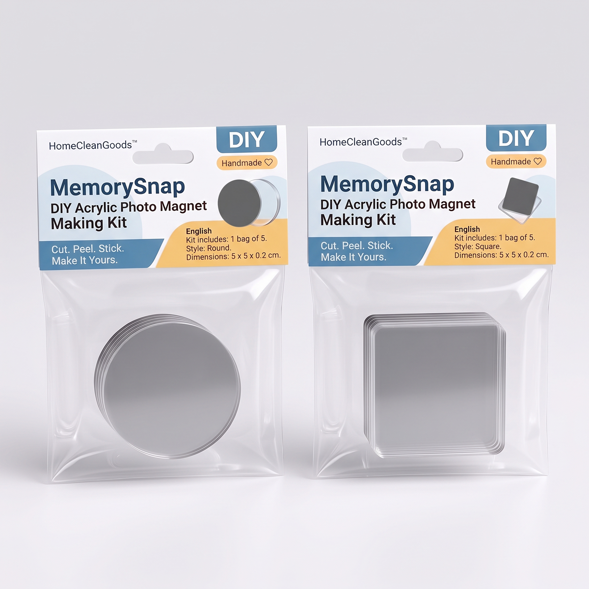 HomeCleanGoods™ MemorySnap DIY Acrylic Photo Magnet Making Kit