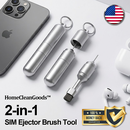 HomeCleanGoods™ MicroClean 2-in-1 SIM Ejector Brush Tool