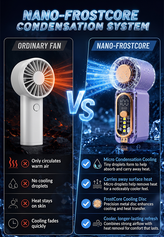 ❄️ 2026 Cooling Technology Breakthrough — LivLifeGoods™ Nano-FrostCore Turbo Mini Fan 2