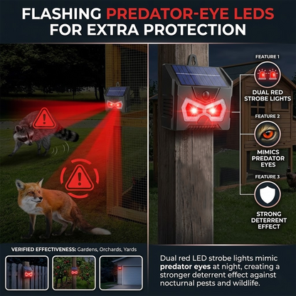 HomeCleanGoods™ NightEyes Solar Predator Ultrasonic Pest Repeller