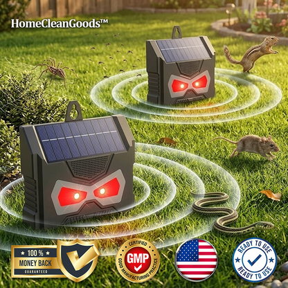 HomeCleanGoods™ NightEyes Solar Predator Ultrasonic Pest Repeller