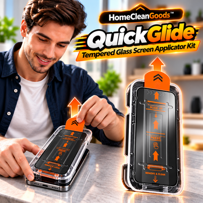 HomeCleanGoods™ QuickGlide Tempered Glass Screen Applicator Kit