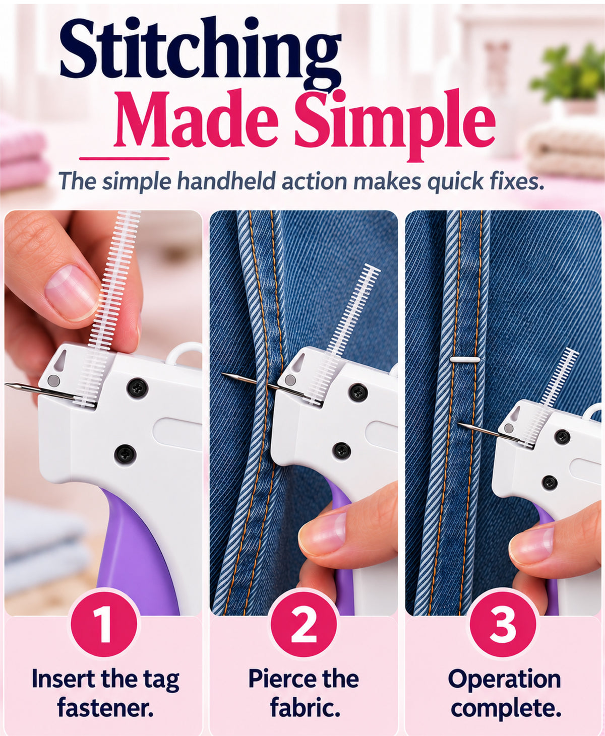 HomeCleanGoods™ QuickStitch Instant Micro-Fix Clothing Fixer