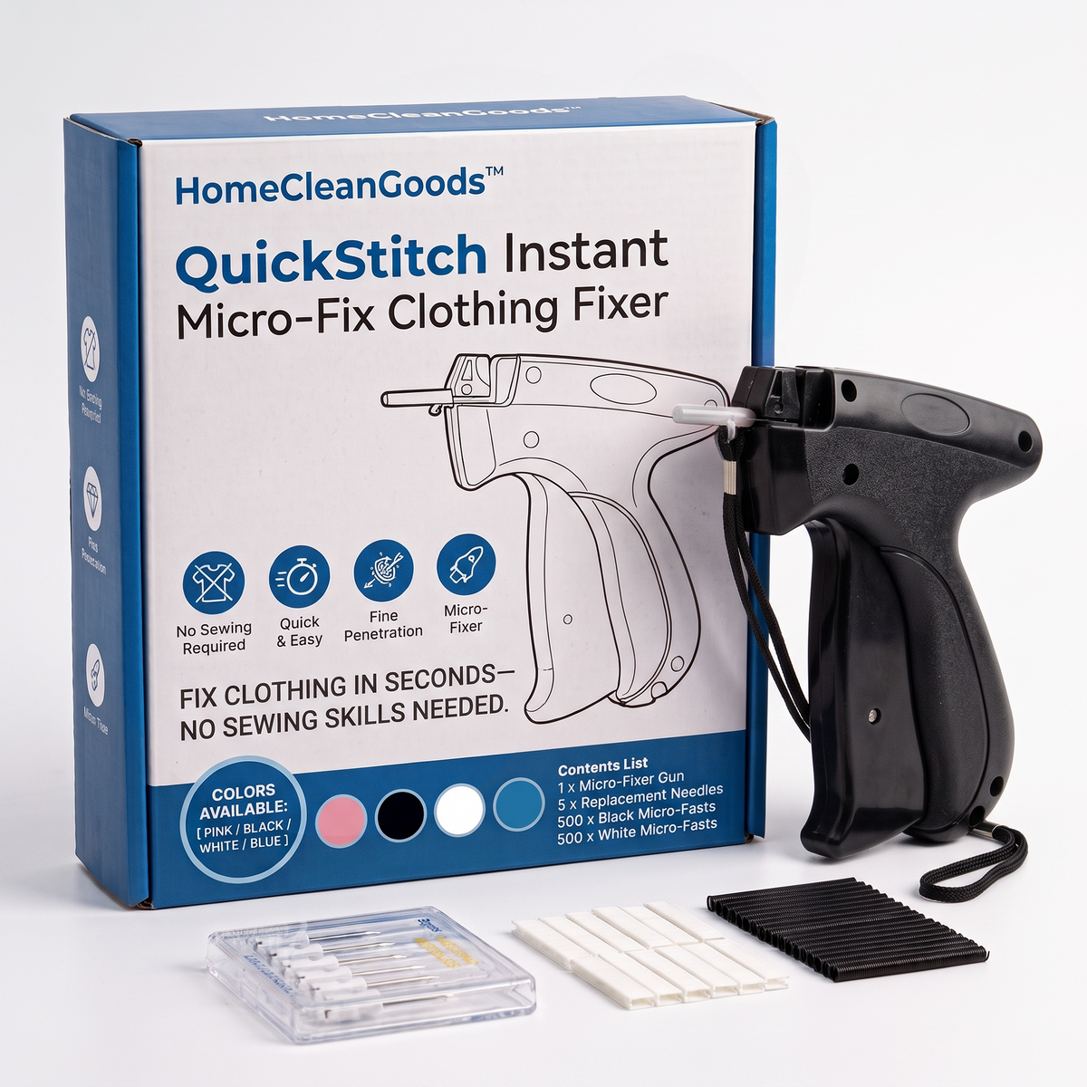 HomeCleanGoods™ QuickStitch Instant Micro-Fix Clothing Fixer
