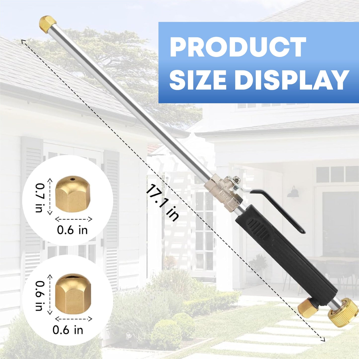 HomeCleanGoods™ QuickWash Heavy-Duty Pressure Wand