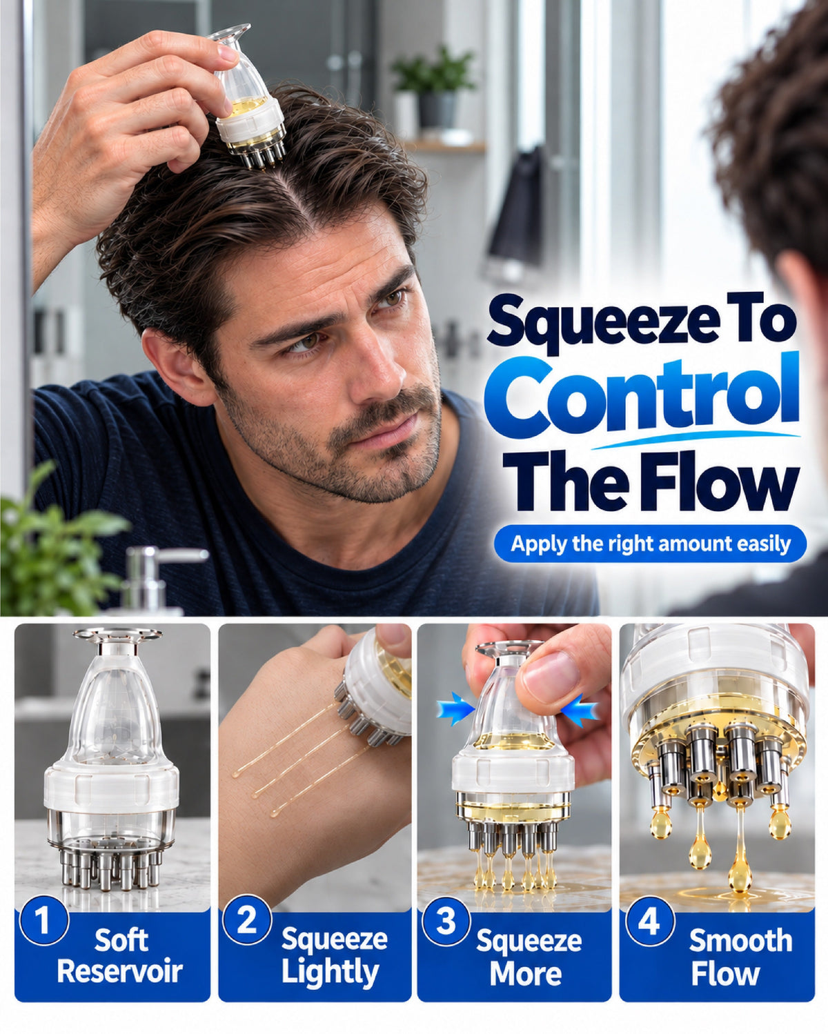 HomeCleanGoods™ RootRoll 6-Ball Precision Scalp Treatment Applicator