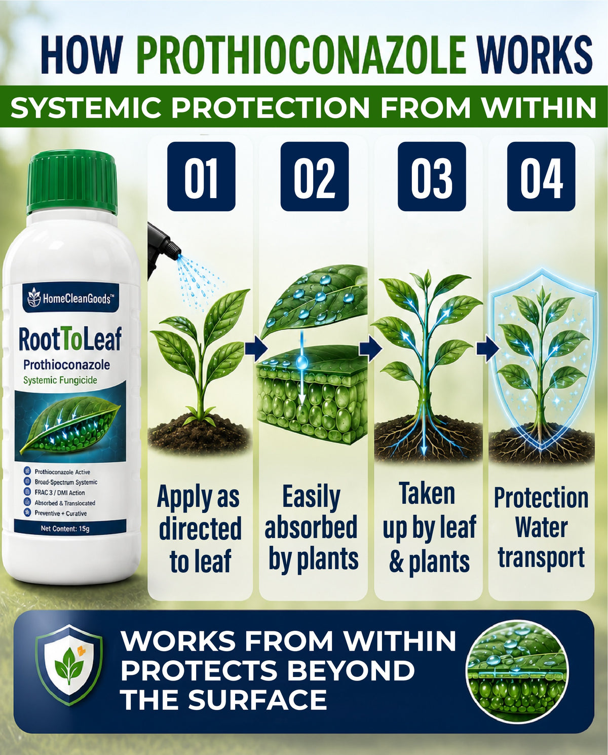HomeCleanGoods™ RootToLeaf Prothioconazole Systemic Fungicide
