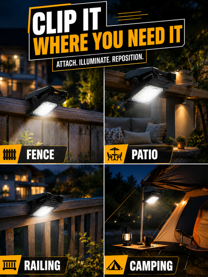 HomeCleanGoods™ SonicBarrier Clip-On Solar Pest Deterrent Light 