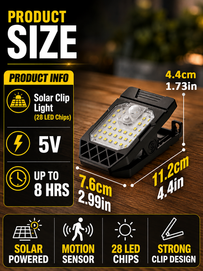 HomeCleanGoods™ SonicBarrier Clip-On Solar Pest Deterrent Light 