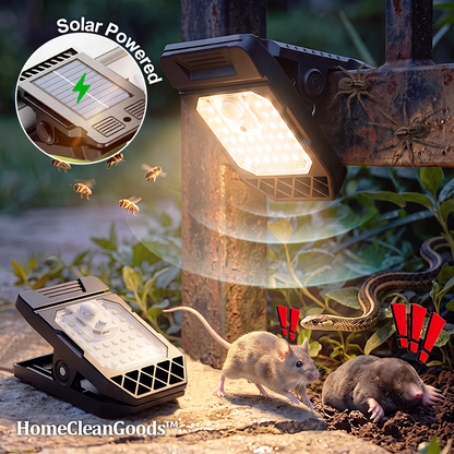 HomeCleanGoods™ SonicBarrier Clip-On Solar Pest Deterrent Light 