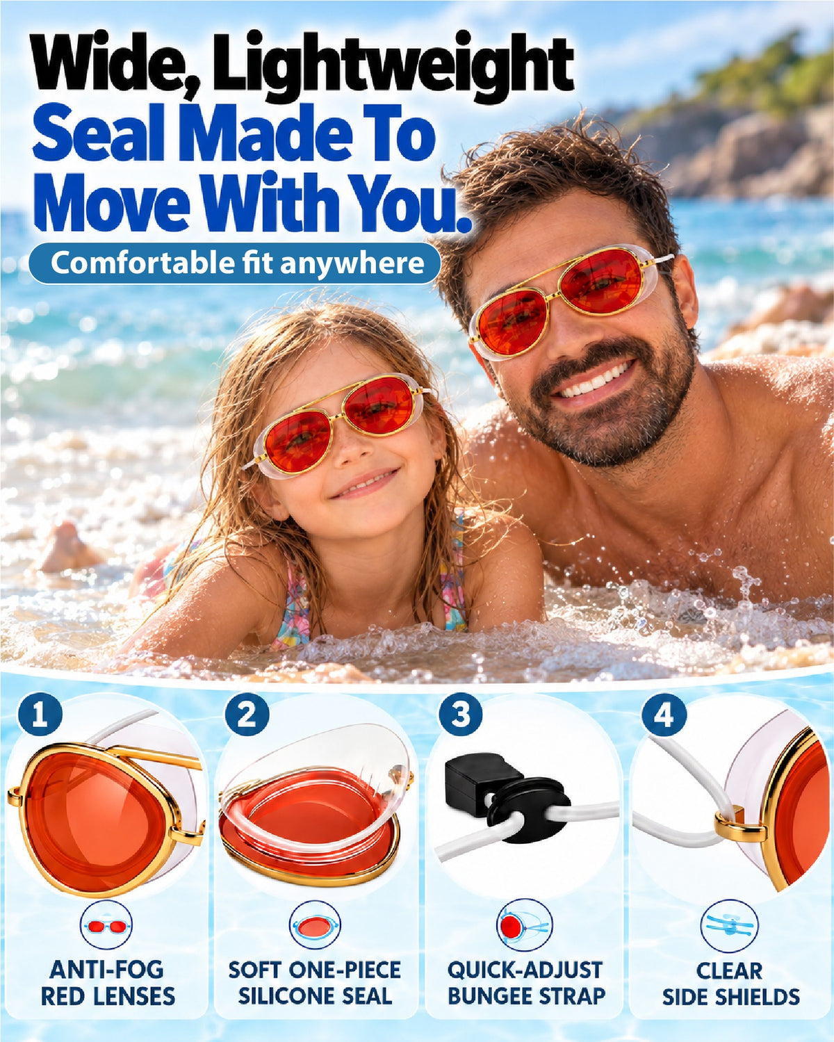 HomeCleanGoods™ SwimShade 2-in-1 Premium Sunglasses Goggles