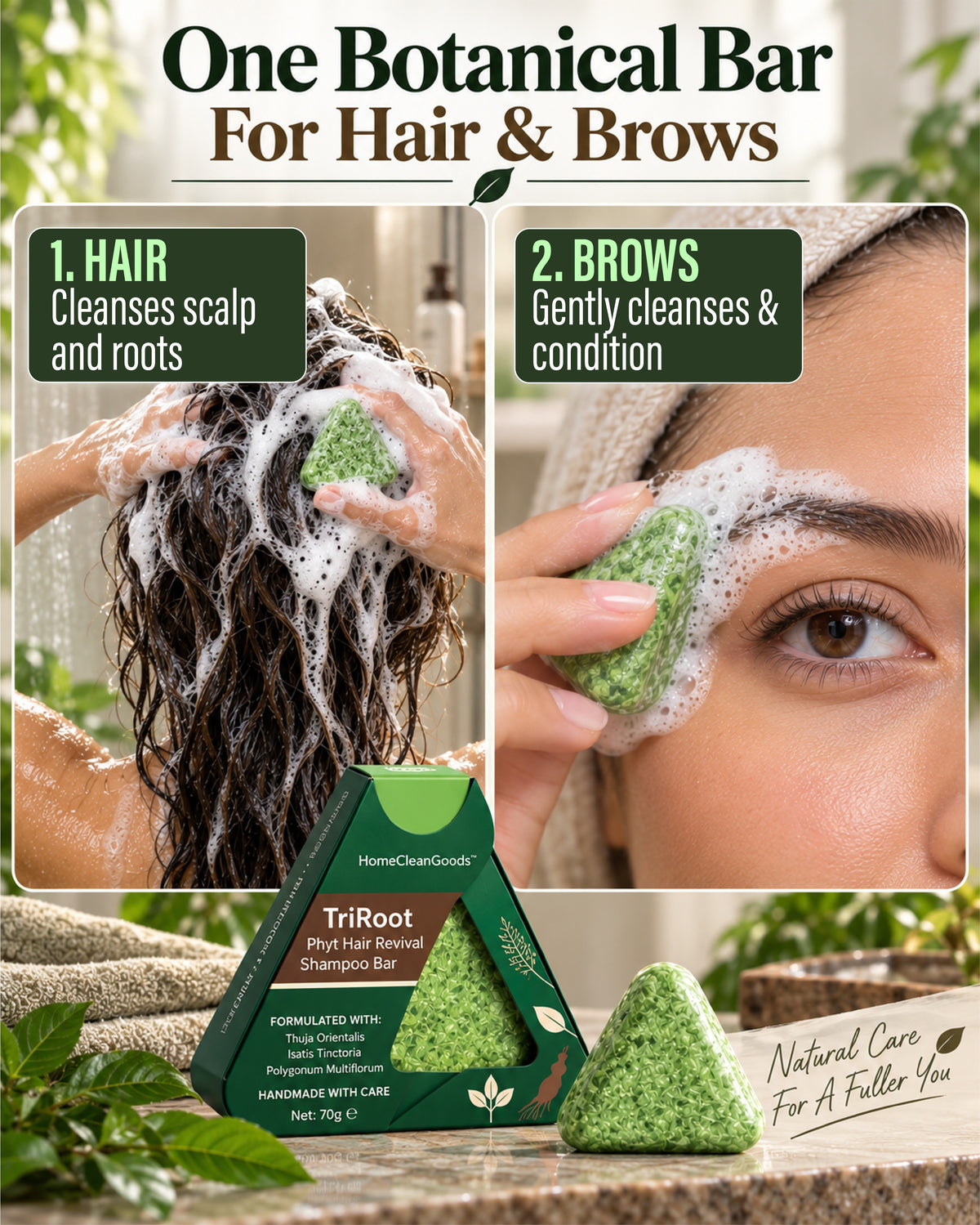 HomeCleanGoods™ TriRoot Phyto Hair Revival Shampoo Bar