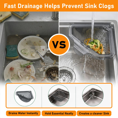 HomeCleanGoods™ TwistDrain Magnetic Triangle Sink Strainer