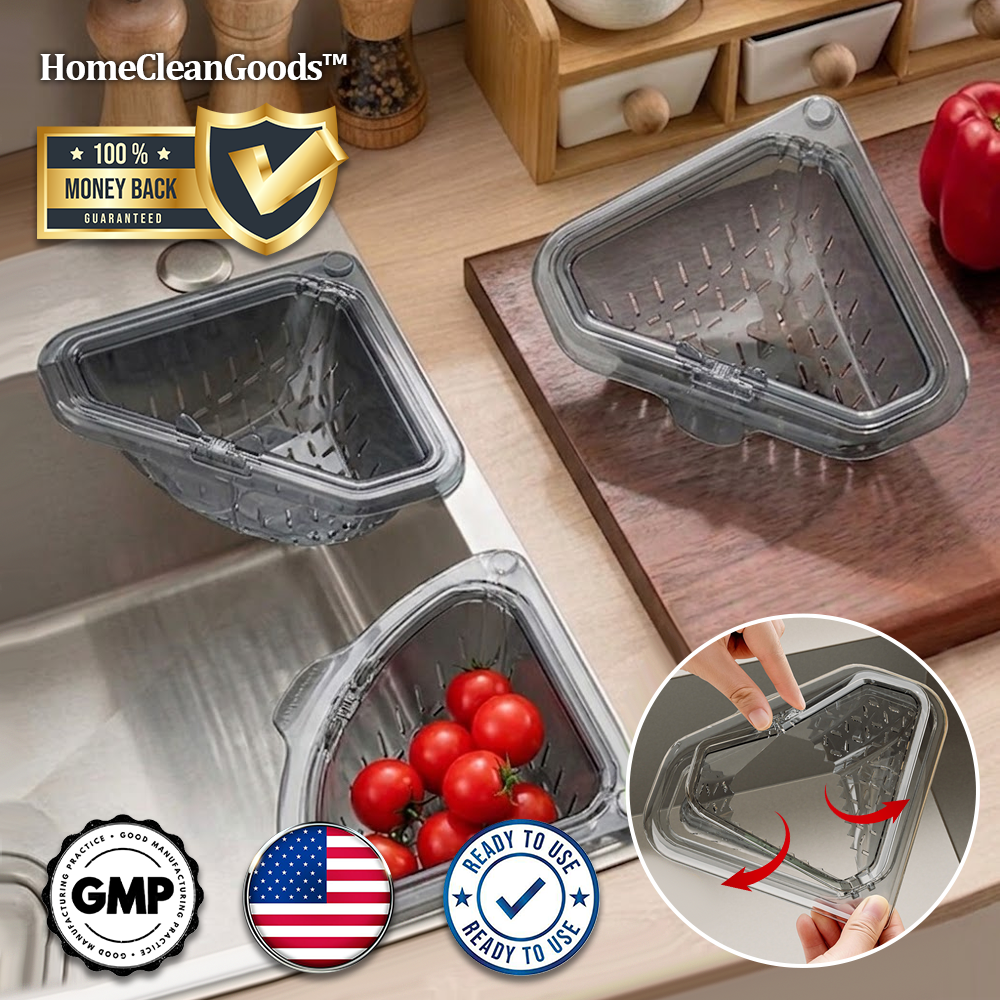 HomeCleanGoods™ TwistDrain Magnetic Triangle Sink Strainer