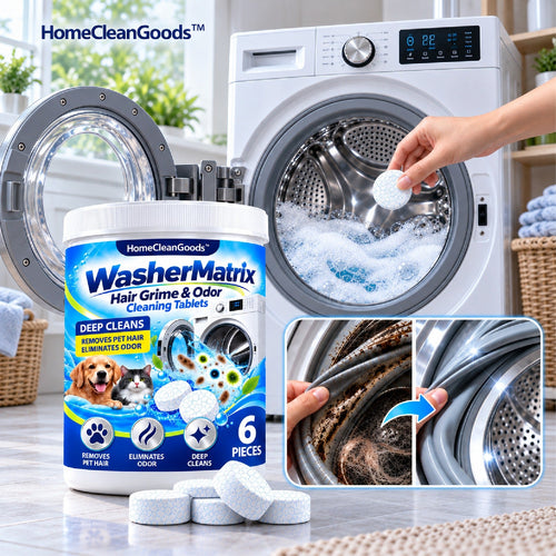 HomeCleanGoods™ WasherMatrix Hair Grime & Odor Cleaning Tablets