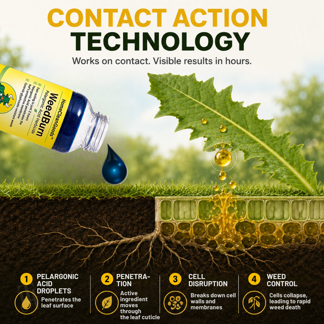 HomeCleanGoods™ WeedBurn Pelargonic Acid Herbicide