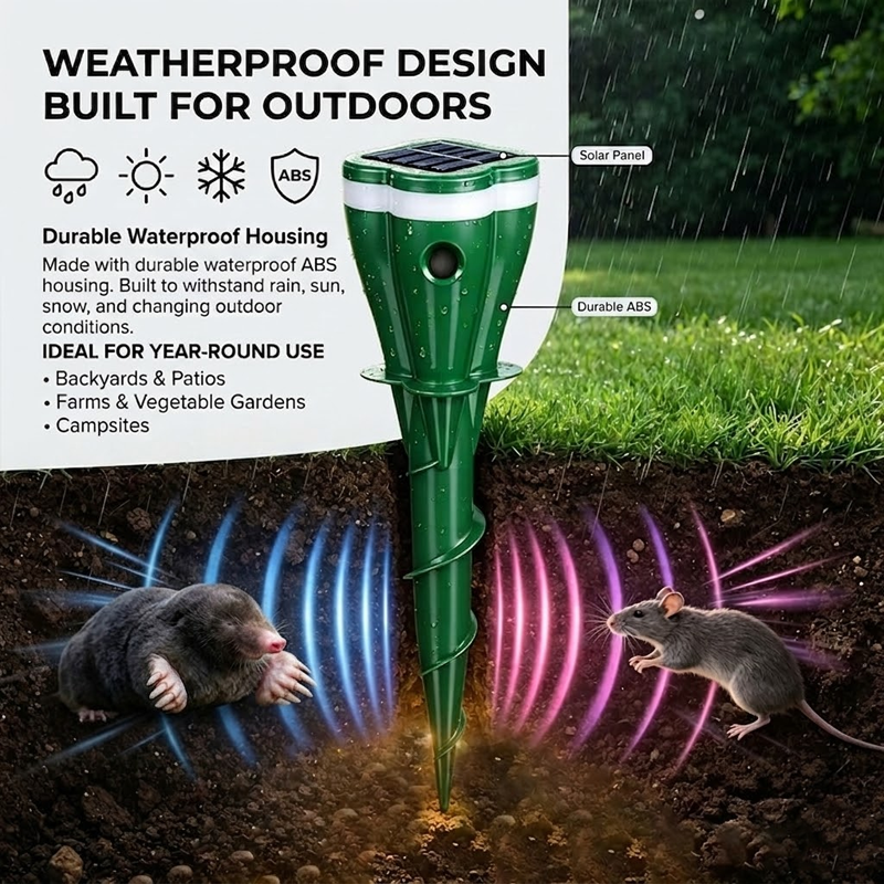 HomeCleanGoods™ YardShield Solar Ultrasonic Pests Repellent