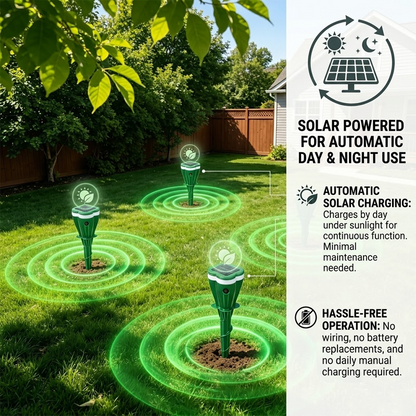 HomeCleanGoods™ YardShield Solar Ultrasonic Pests Repellent