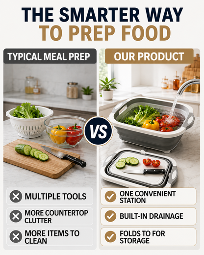 LivLifeGoods™ AllPrep Collapsible Kitchen Prep Station
