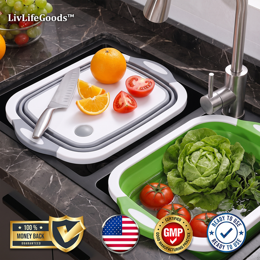 LivLifeGoods™ AllPrep Collapsible Kitchen Prep Station