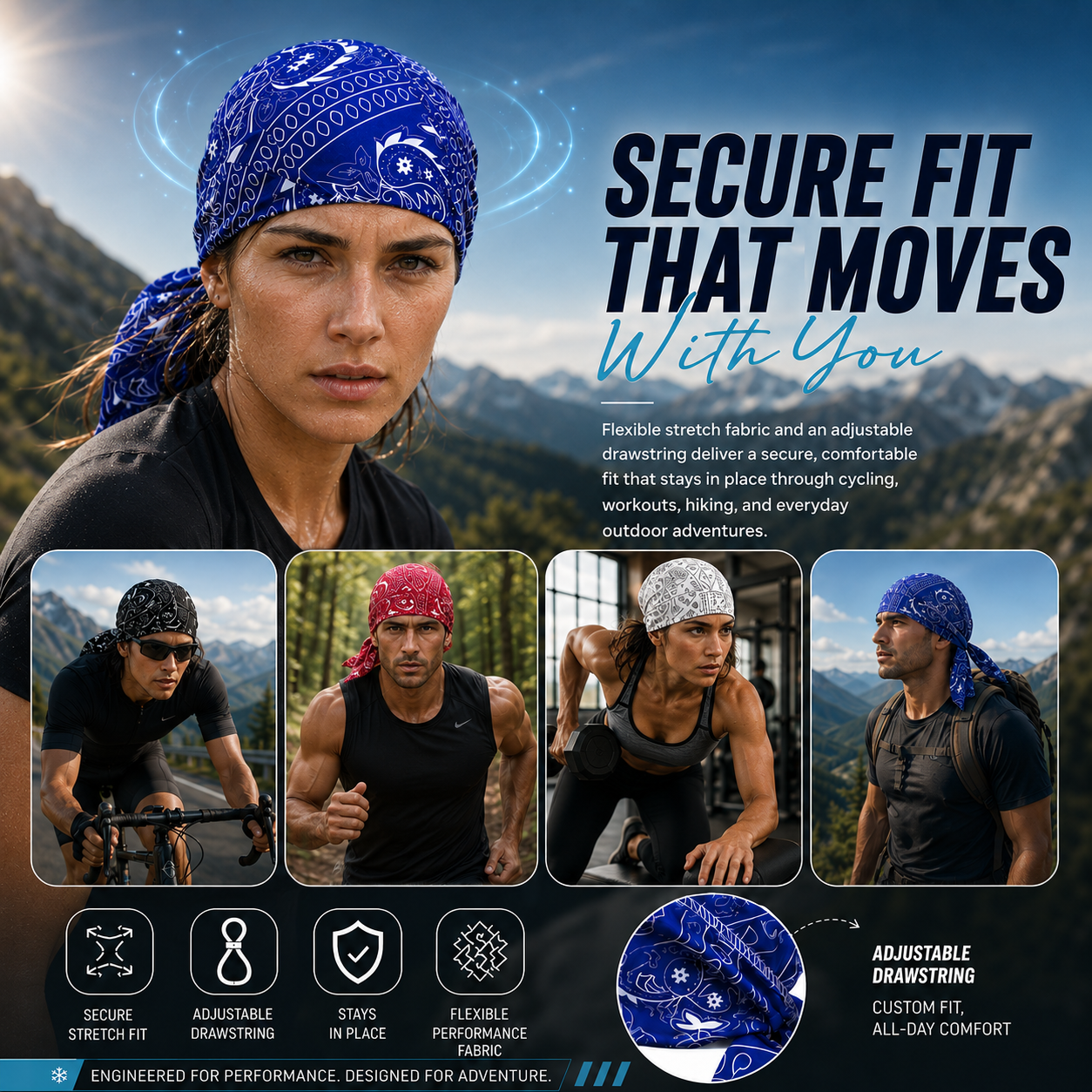 LivLifeGoods™ ChillFit Outdoor Cooling Head Wrap