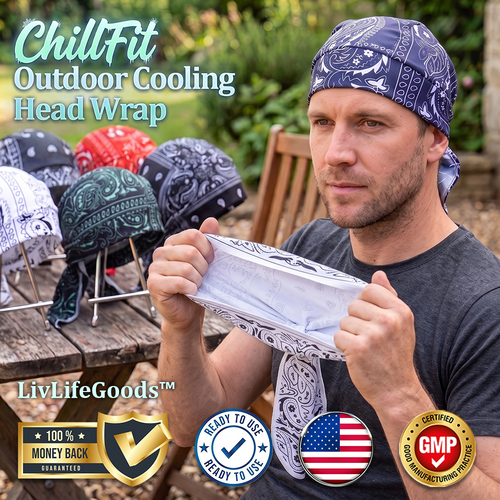 LivLifeGoods™ ChillFit Outdoor Cooling Head Wrap
