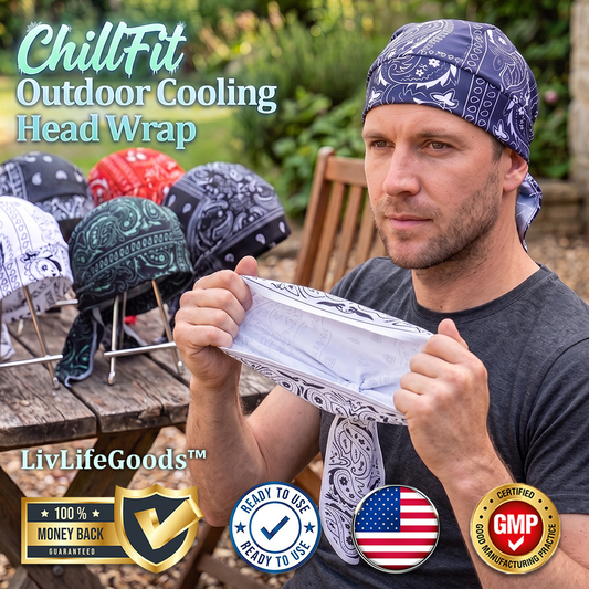 LivLifeGoods™ ChillFit Outdoor Cooling Head Wrap