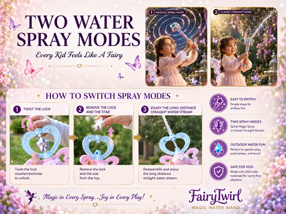 LivLifeGoods™ FairyTwirl Magic Water Wand