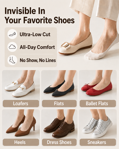 Next2Comfort™ CloudSole Invisible Cushion Shock-Absorbing Socks