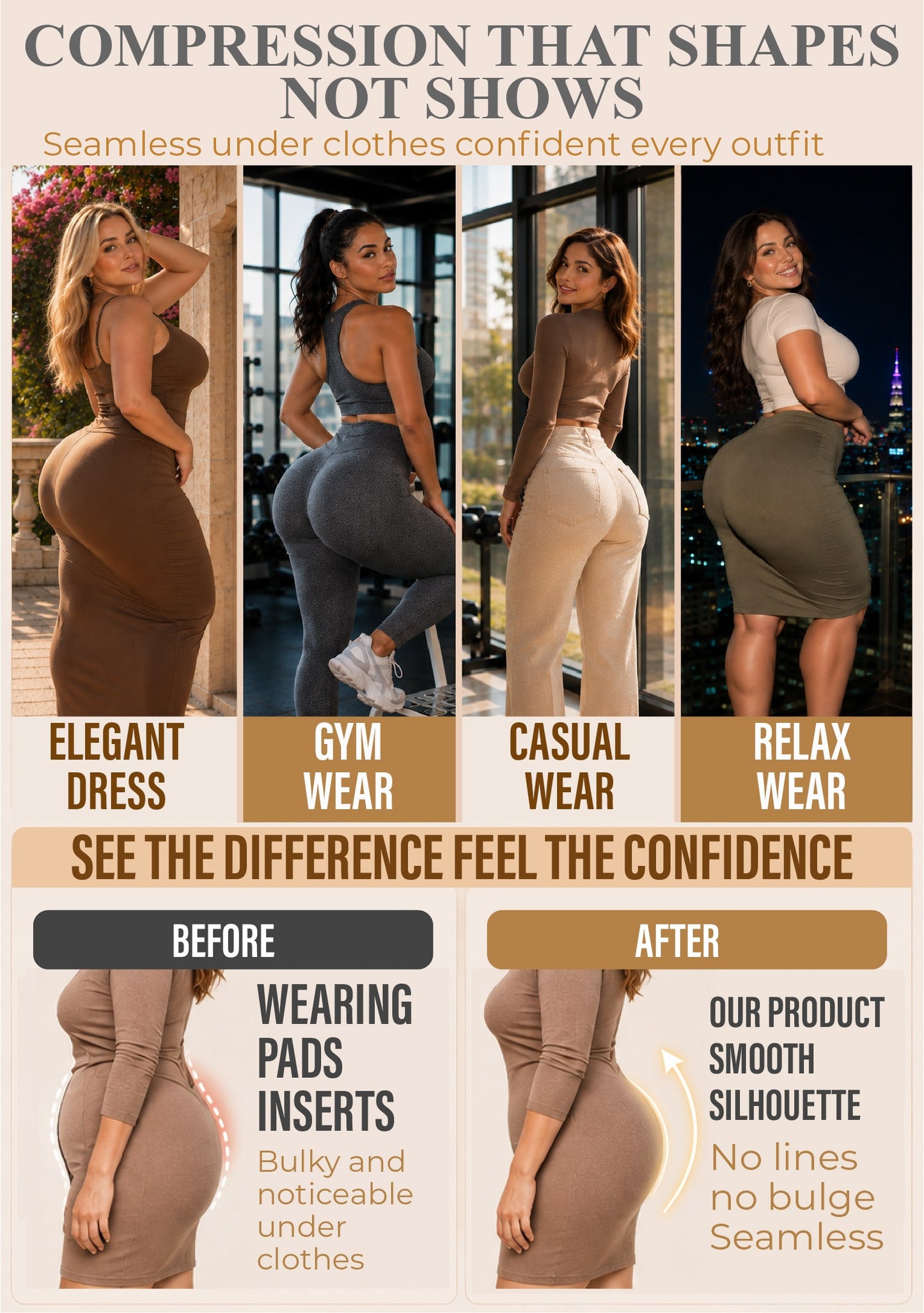 Next2Comfort™ CurveDefine Hip & Waist Adjustable Closure Corset Shaper