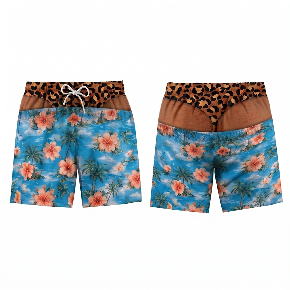 Next2Comfort™ FakeSag Prank Illusion Swim Shorts