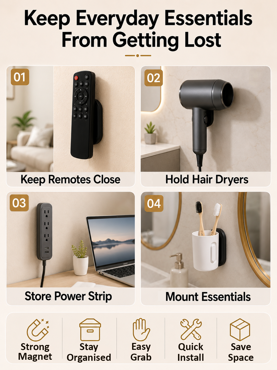 Next2Comfort™ HomeSpot Anti-Lost Magnetic Storage Holder