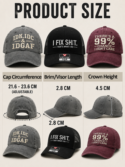 Next2Comfort™ SassStitch Attitude Statement Embroidered Cap