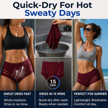 Next2Comfort™ SummerLite No-Cling Stripe Ventilated Panties