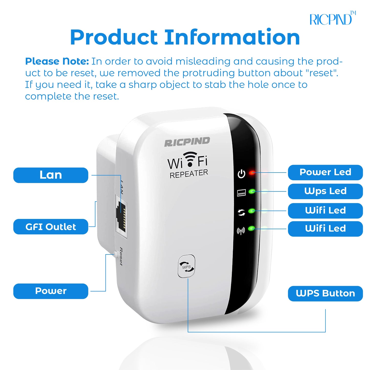 RICPIND Reach Max 3000 WiFi Signal Booster