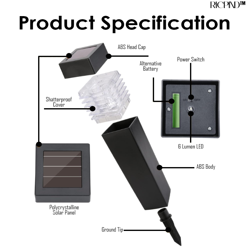 RICPIND Solar Melt De-Icer Outdoor Light